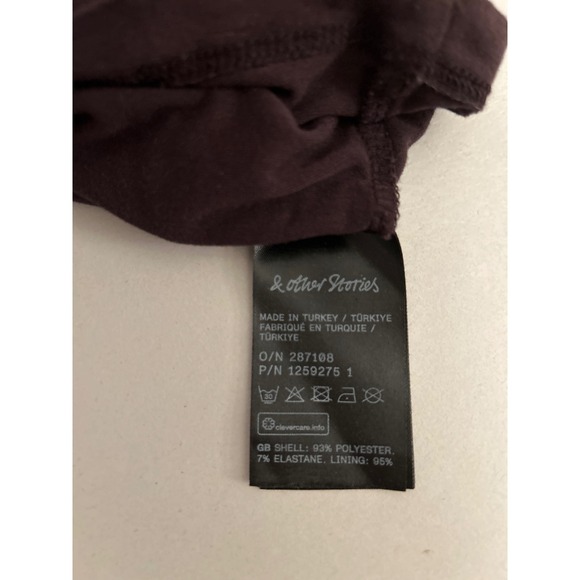 & Other Stories Mesh Leopard Print Drape Detail Sleeveless Top Women M - Picture 7 of 7